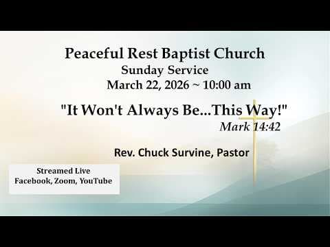 It Won't Always Be...This Way!